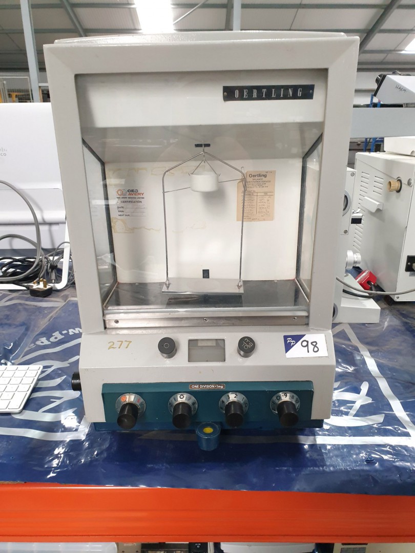 Oertling R20 balance weighing scale (calibrated Ma...