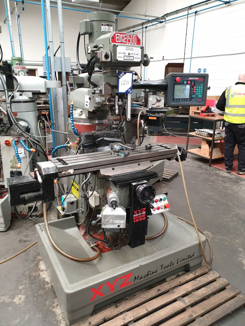 XYZ Edge 1500 CNC vertical turret mill, 1060x230mm...
