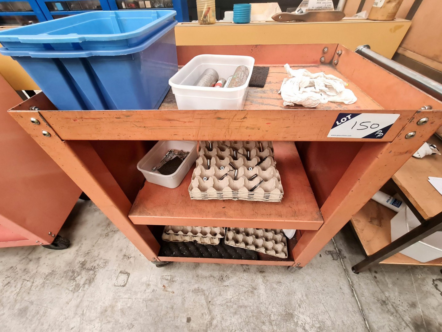 Mobile work trolley, 850x450x950mm H