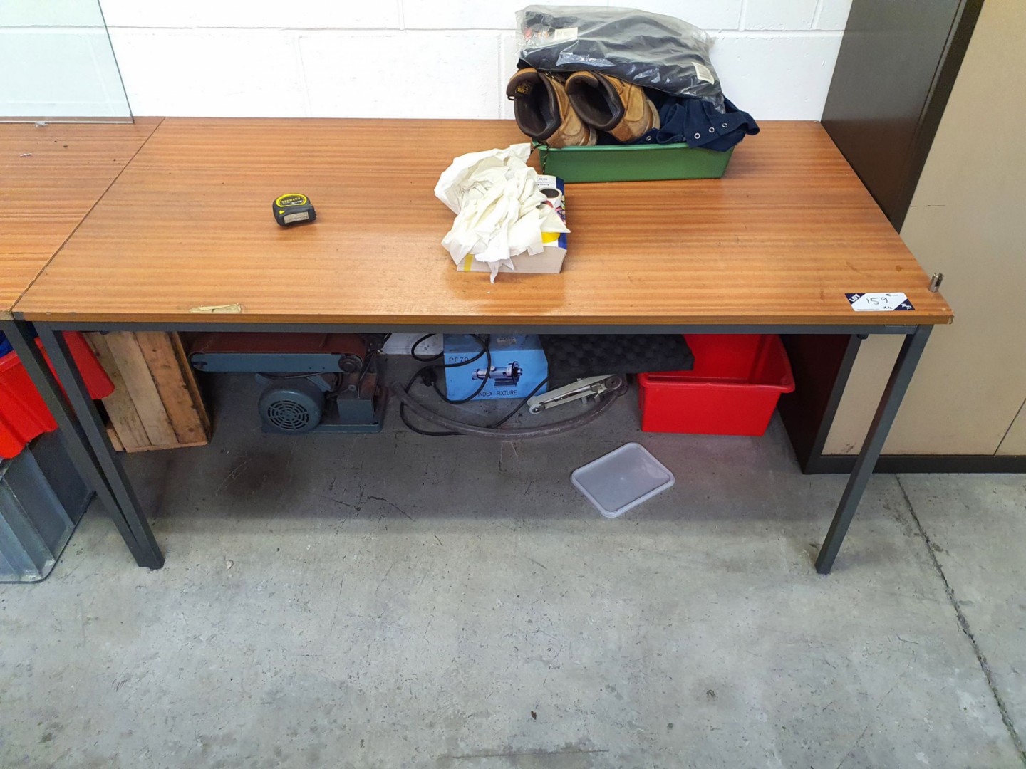 4x wooden top metal frame tables, 1530x760mm with...