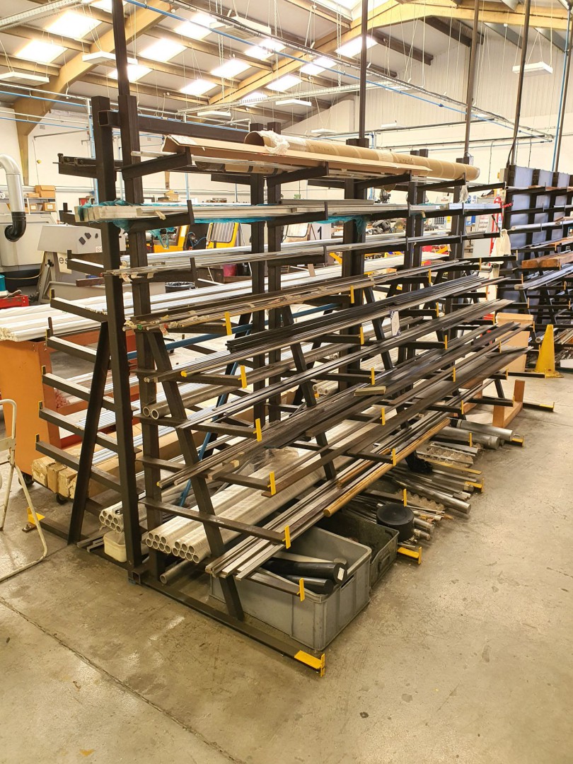 Metal multishelf bar stock rack, 3300x2000mm (cont...