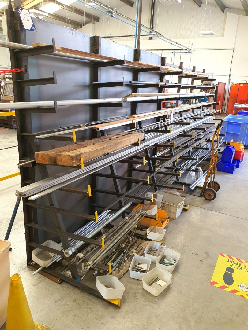 Single sided multishelf metal bar stock rack, 7000...