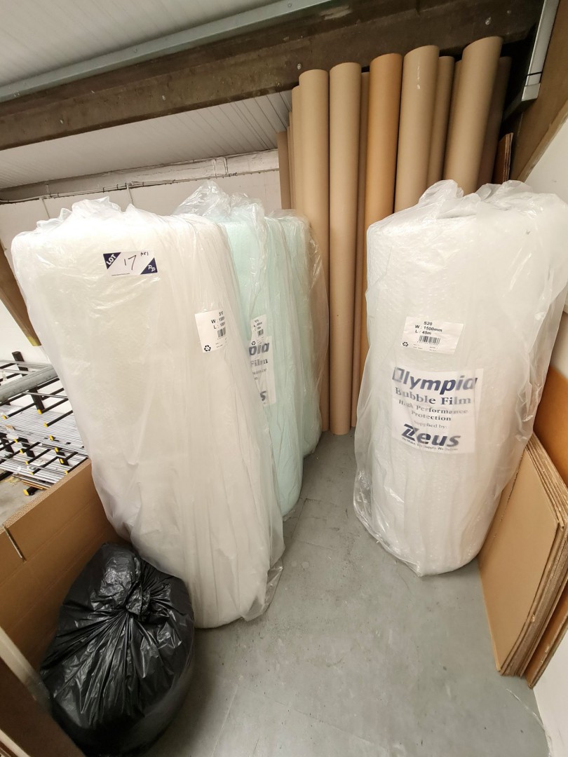 Qty bubble wrap inc: 3x 1500mm wide x 100mlong & 2...