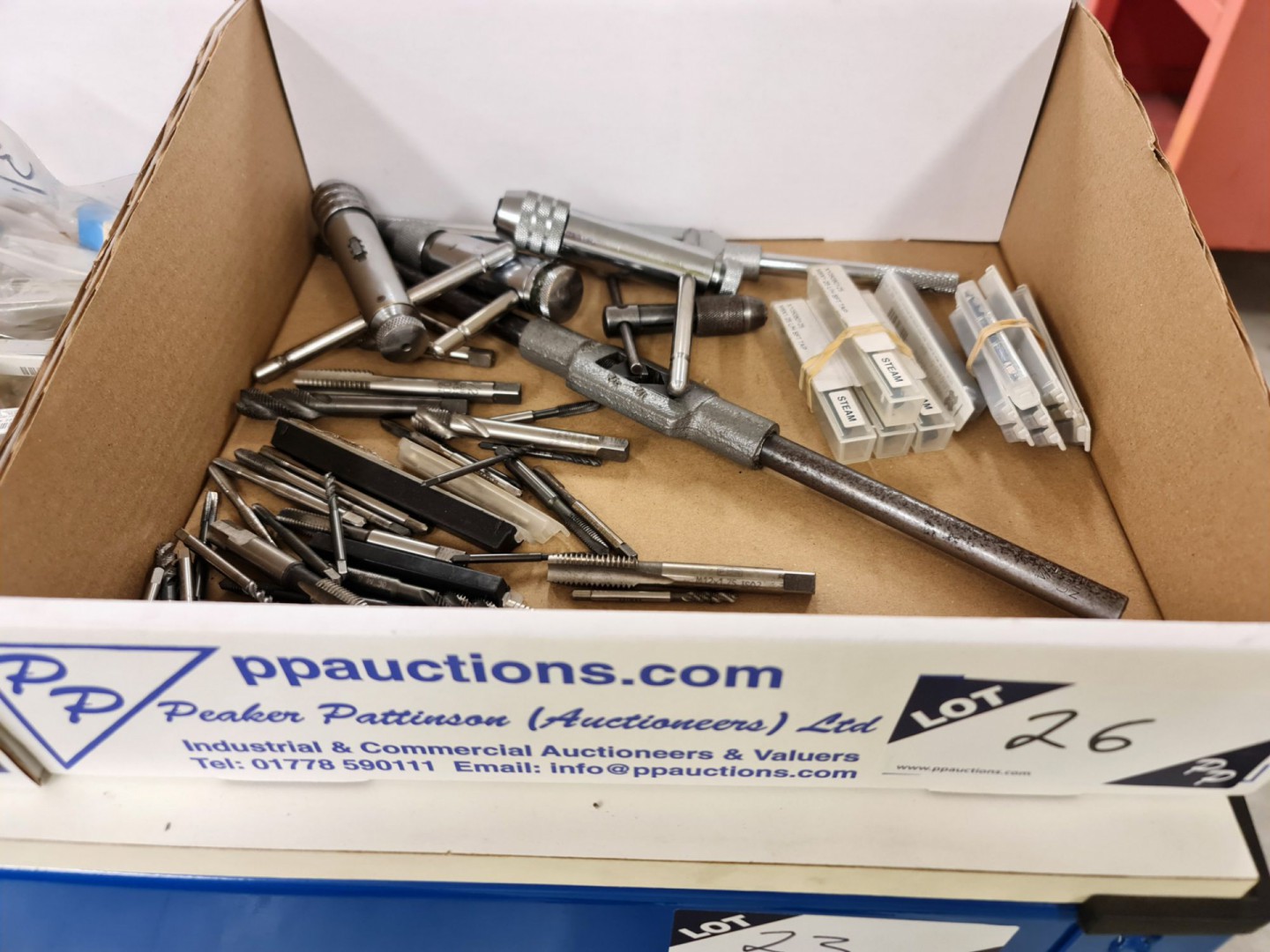 Qty various tap spanners & taps to 5/8" approx