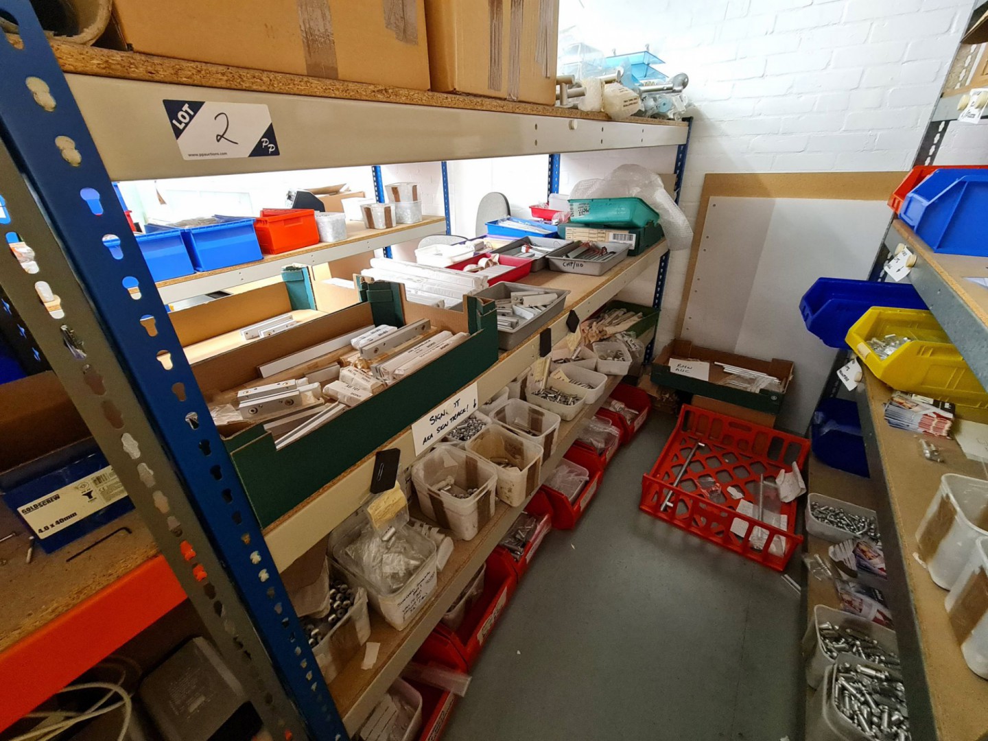 2 bays light duty boltless storage racking, 2000x8...