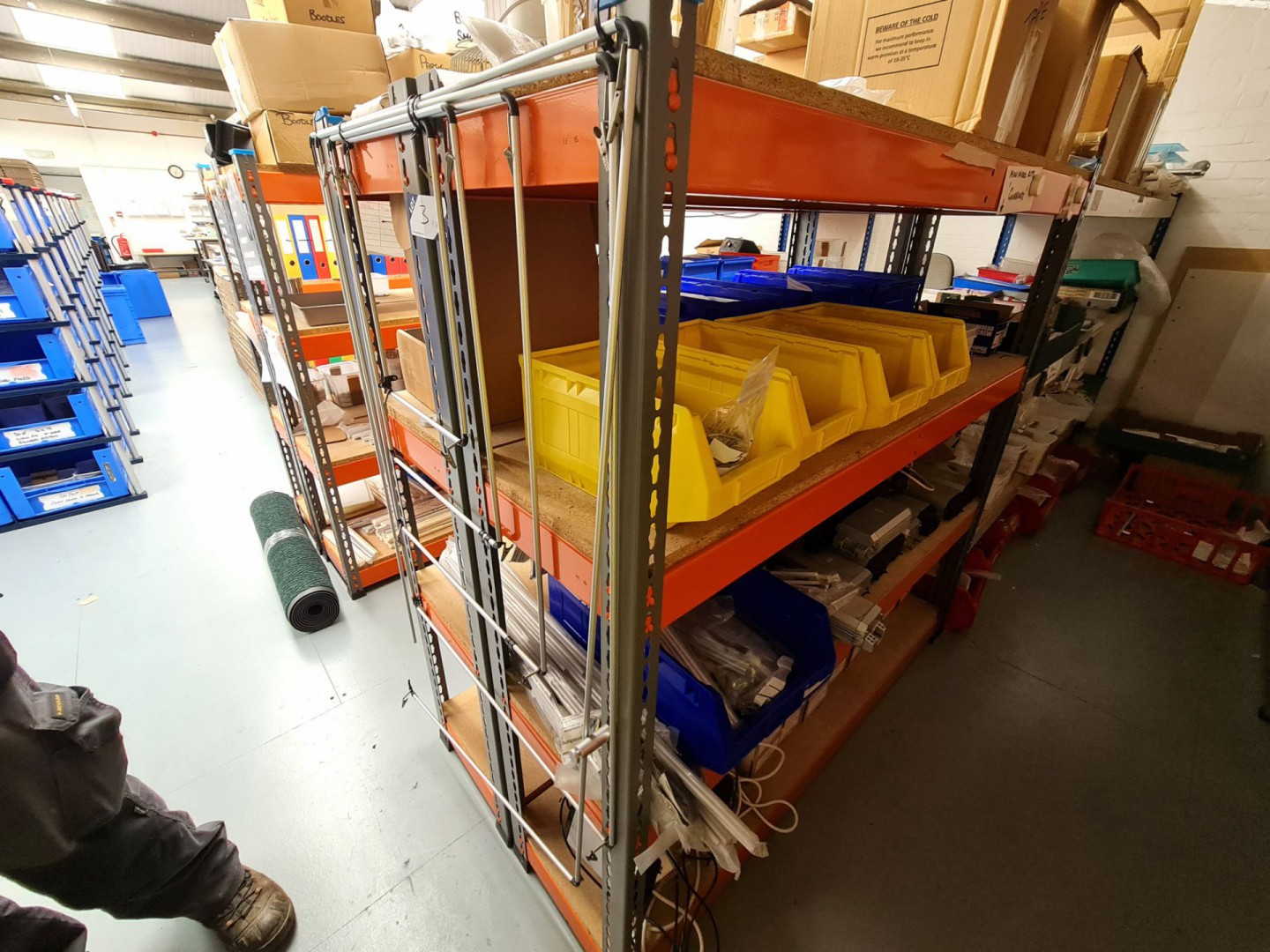 4 bays light duty boltless storage racking, 1800x4...