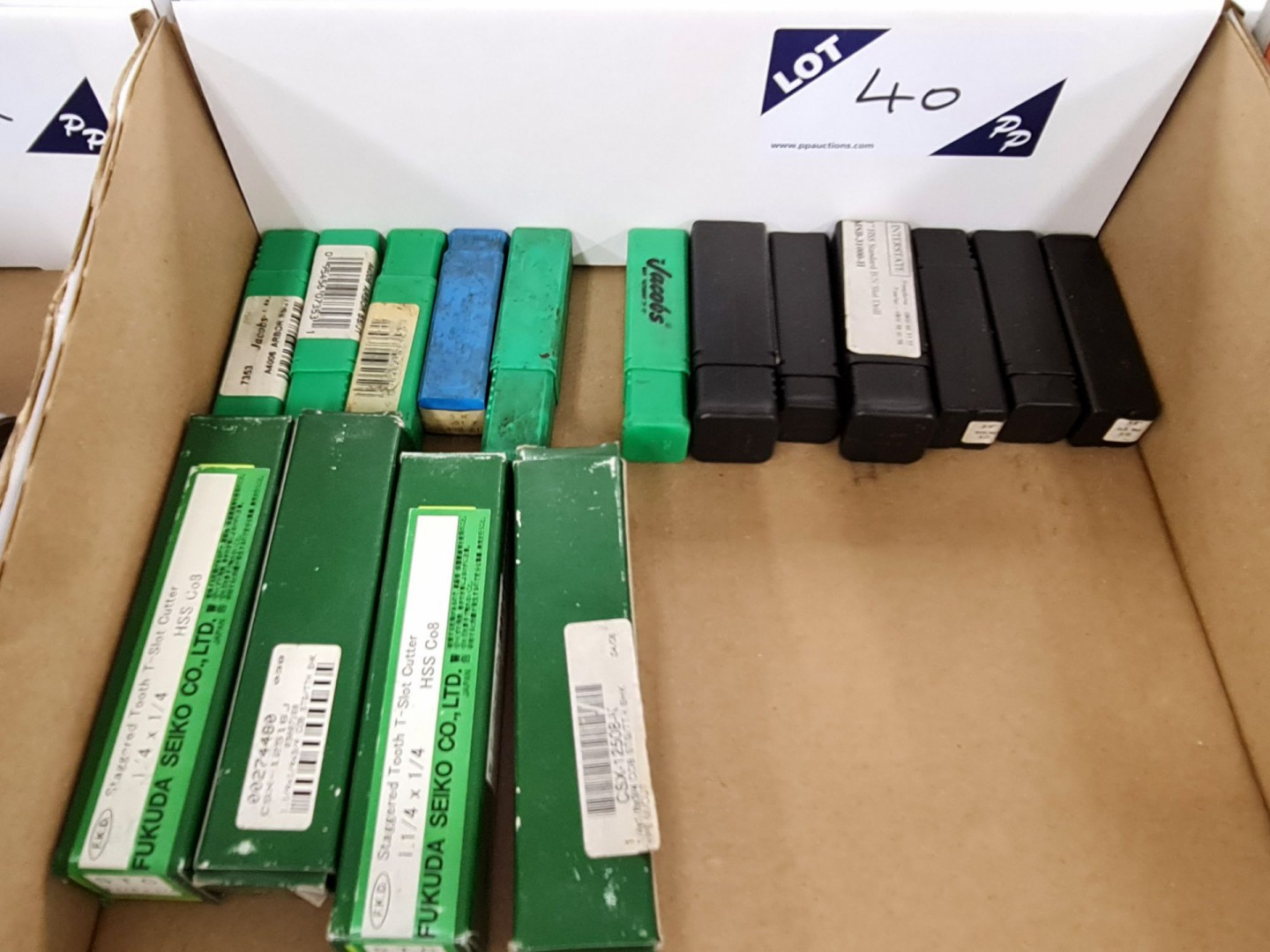 Qty various slot cutters / drills to 1 1/4"