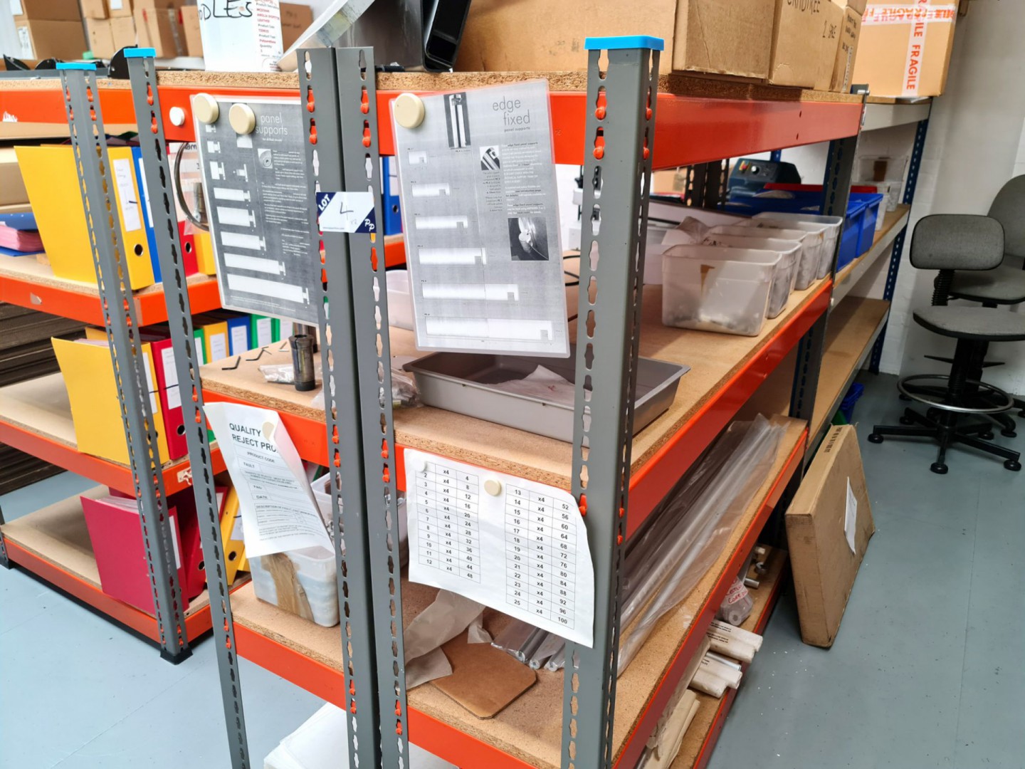 2 bays light duty boltless storage racking, 1800x4...