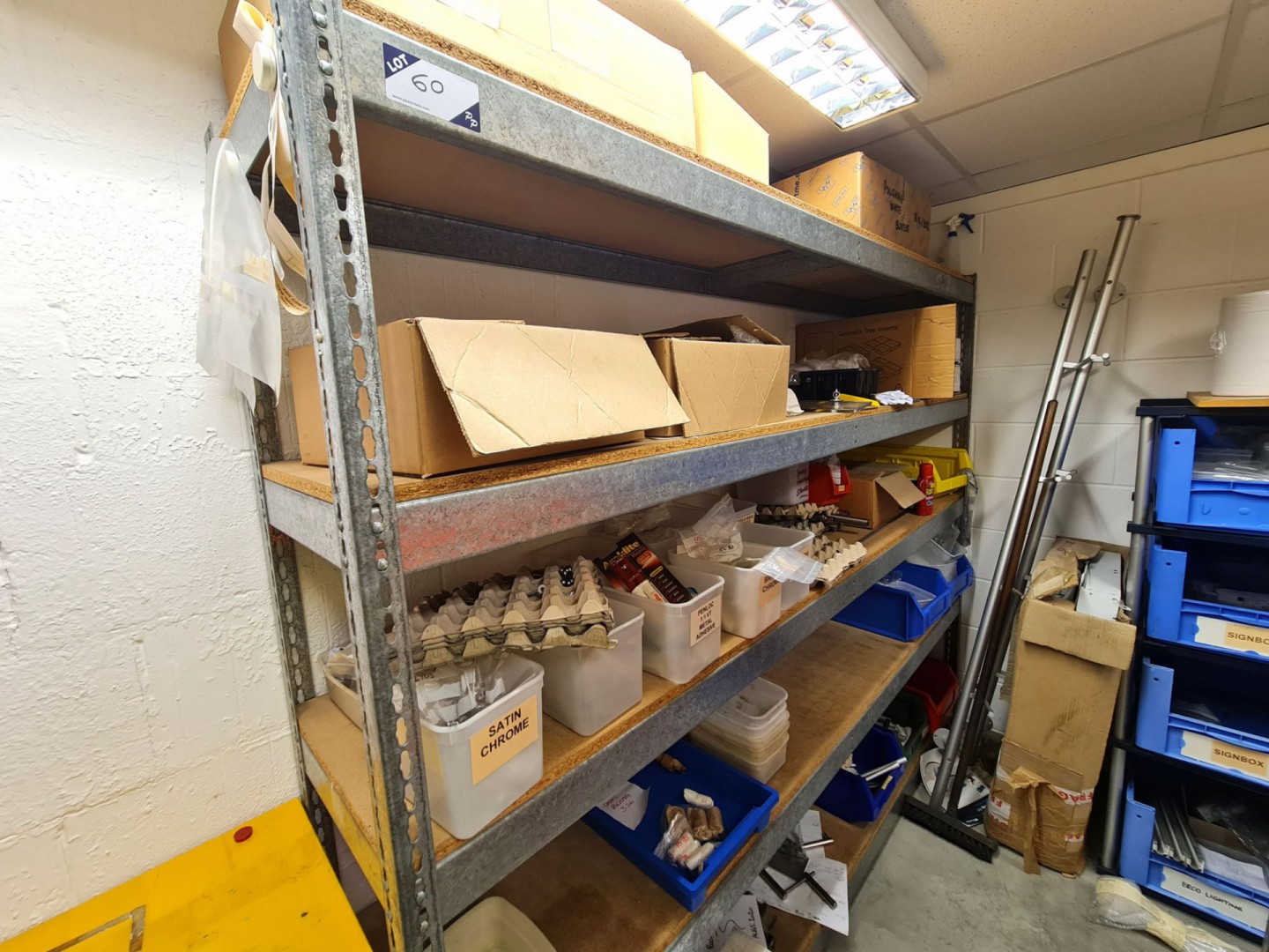 Light duty boltless metal storage rack, 2400x460x2...