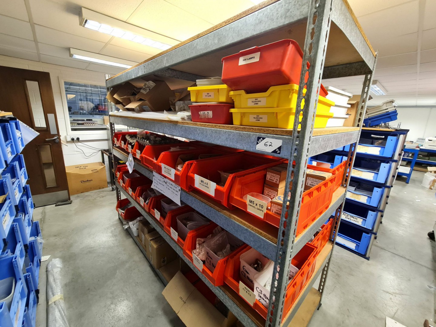 Light duty boltless metal storage rack, 2400x920x2...