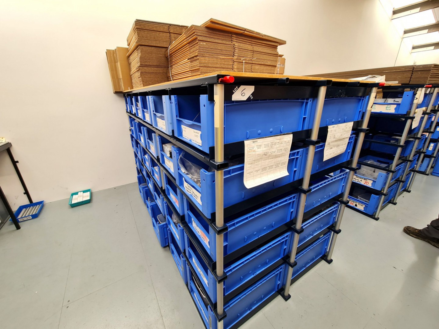 Metal storage rack, 2700x1200x1500mm H approx with...