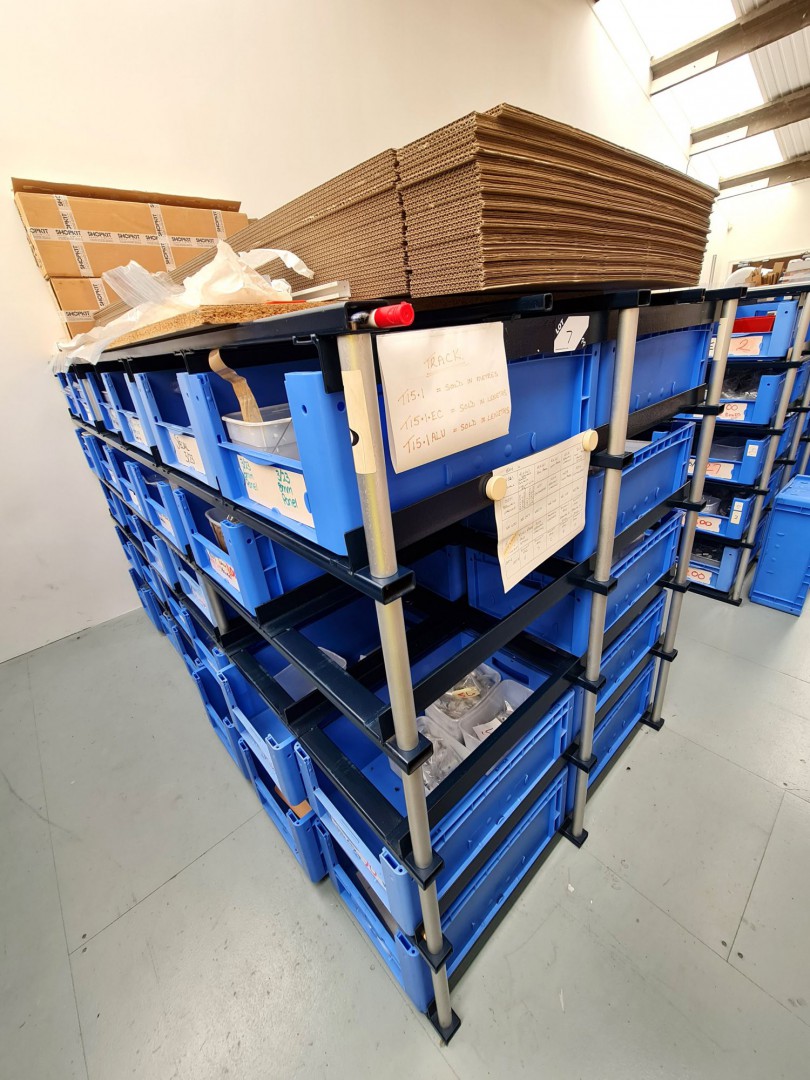 Metal storage rack, 2700x1200x1500mm H approx with...