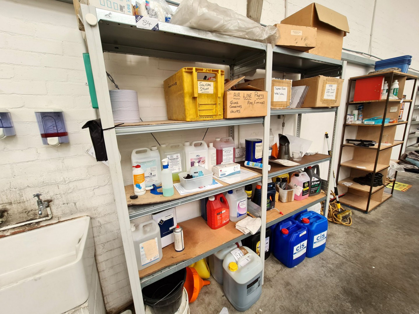 2 bays Bito light duty storage racking, 2070x430x2...