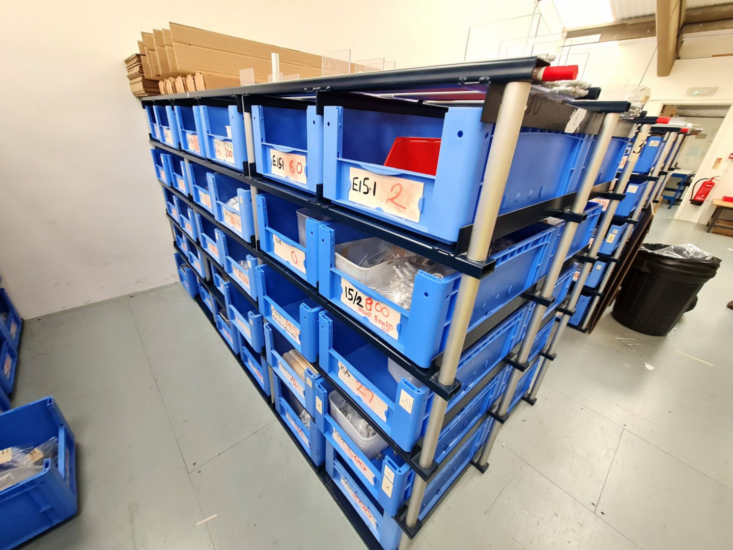 Metal storage rack, 2700x1200x1500mm H approx with...