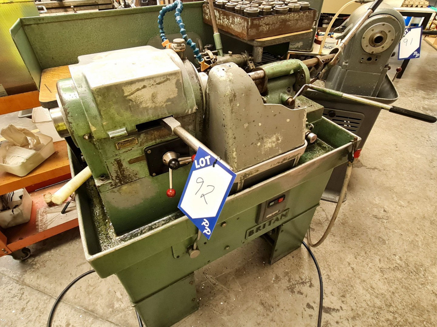 Britan collet lathe with Qty collets