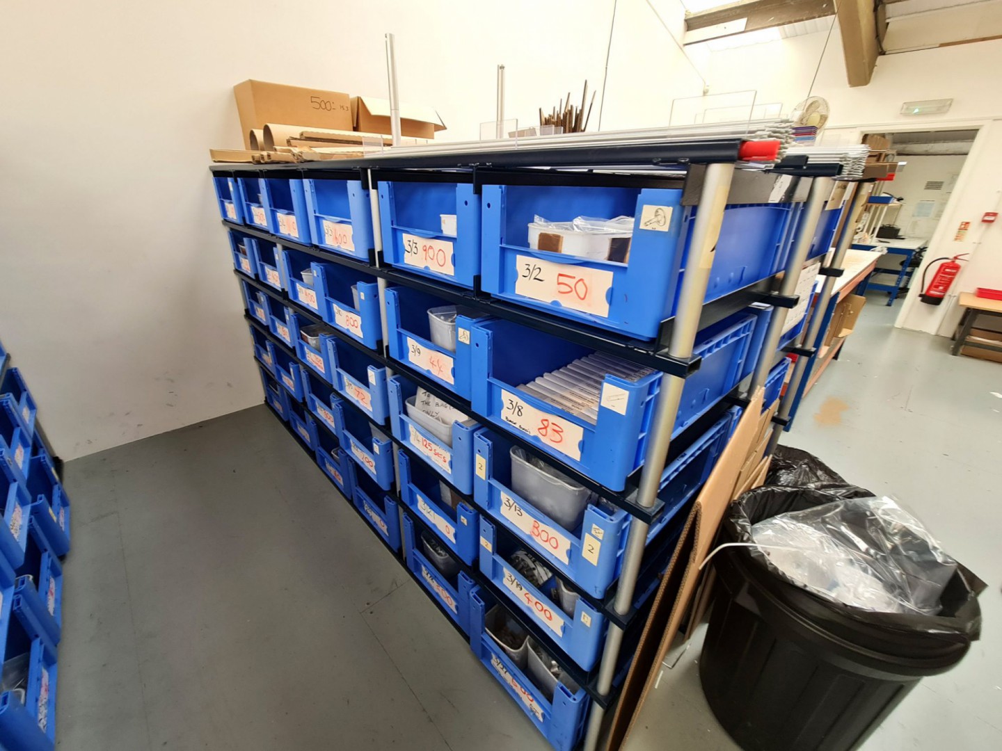 Metal storage rack, 2700x1200x1500mm H approx with...