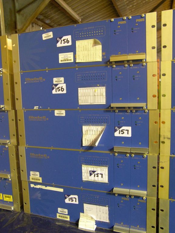 2x Bluebell Communications PSU fibre optic 3U chas...