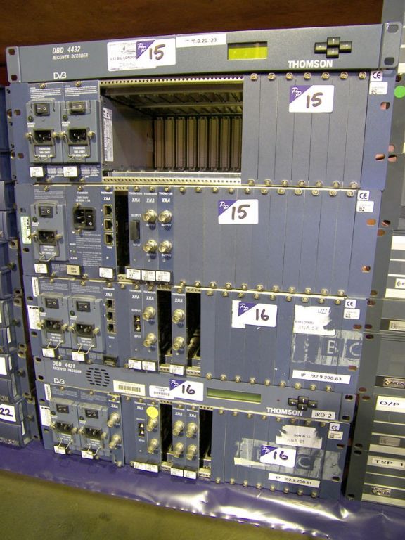 2x Thomson chassis with XNA cards inc: 4x SVAC, 2x...