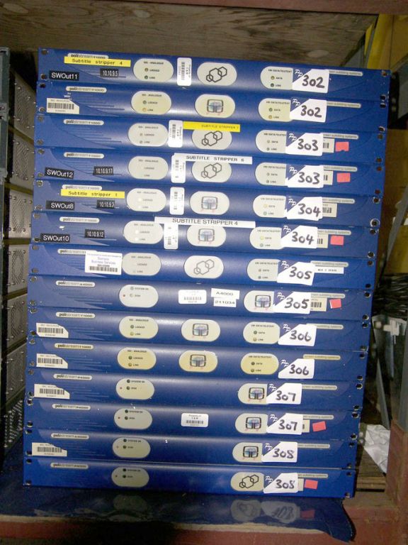 2x Polistream P4000 screen subtitling system