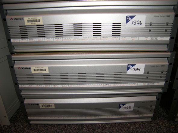 Vistek V1606 chassis with cards inc: 8x V1614, 4x...