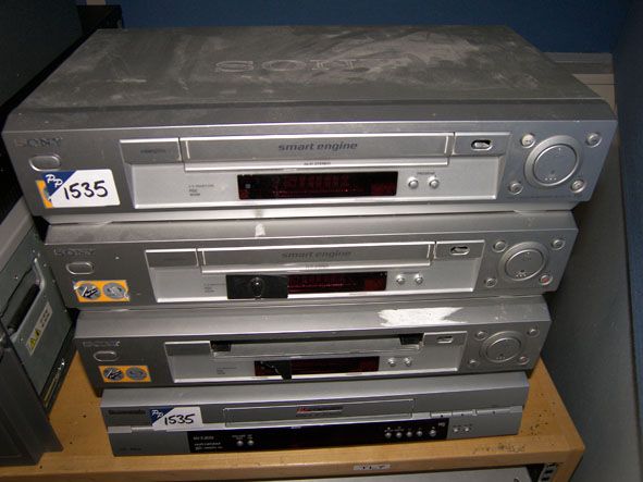 3x Sony & 1x Panasonic VCRs