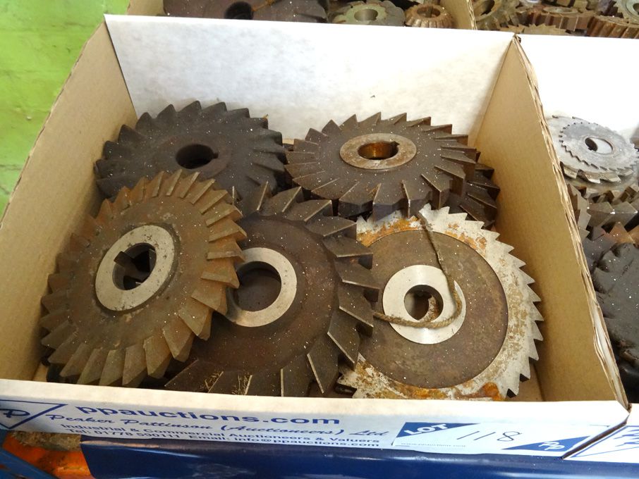 Qty HSS side & face milling cutters to 6" approx