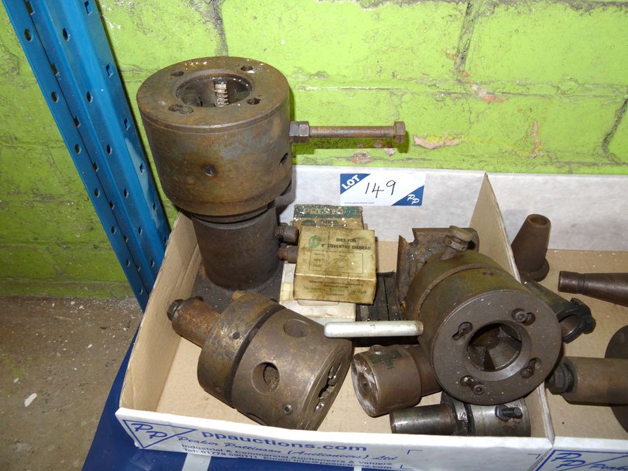 3x Coventry etc die heads with Qty dies