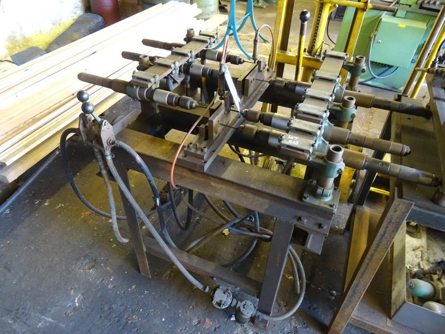 Drilling fixture with 6x pneumatic drilling heads