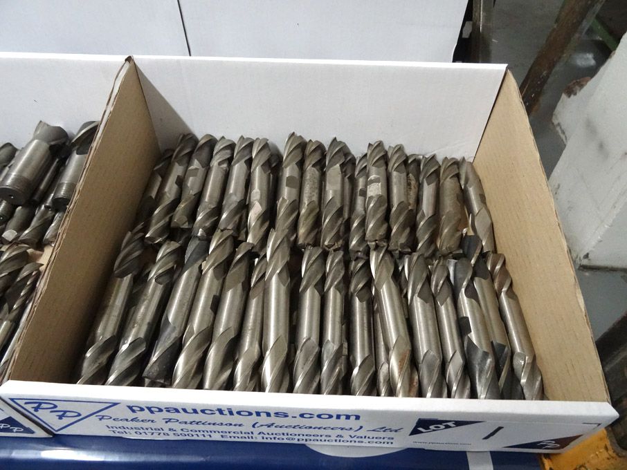 Qty various double ended HSS end mills to 3/4" app...