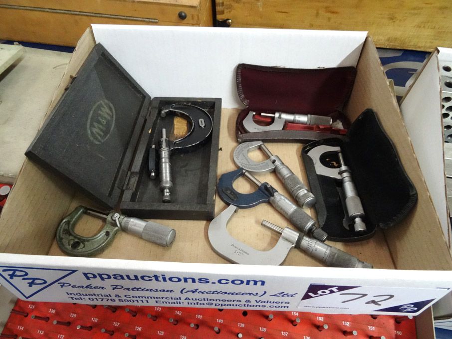 Qty various Brown & Sharpe, Starrett etc imperial...