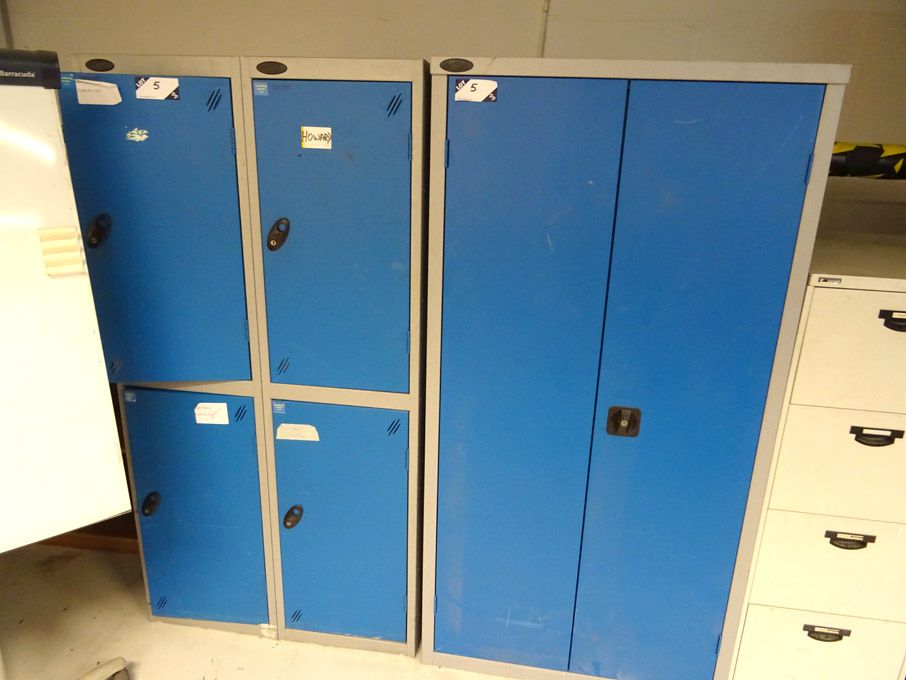 2x Probe blue & grey metal storage cupboards, 920x...