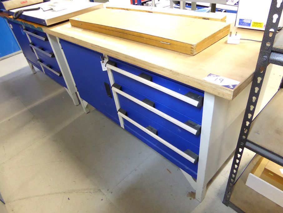 1500x750mm metal frame / wooden top workbench with...