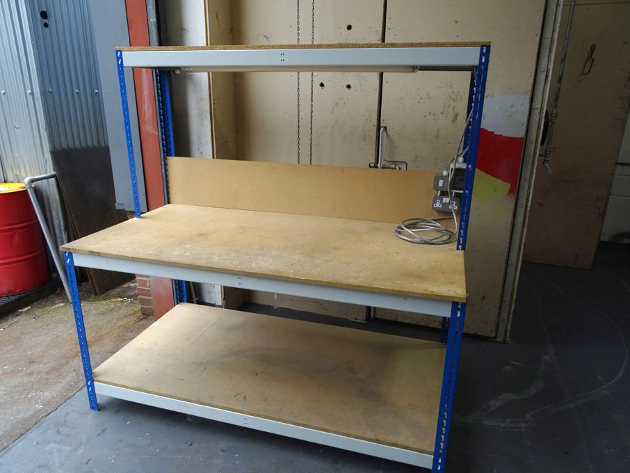 2x 1800x900mm work tables / benches with socket &...