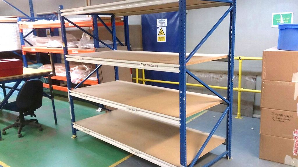 1 bay light duty boltless storage racking, twin sh...
