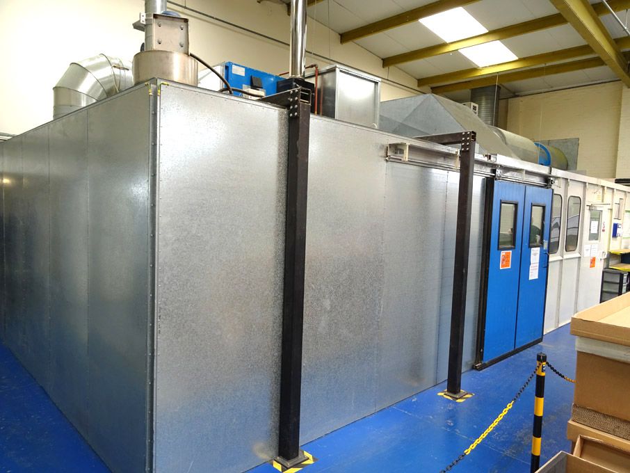 RDM 3900x2000mm aperture water backspray booth wit...