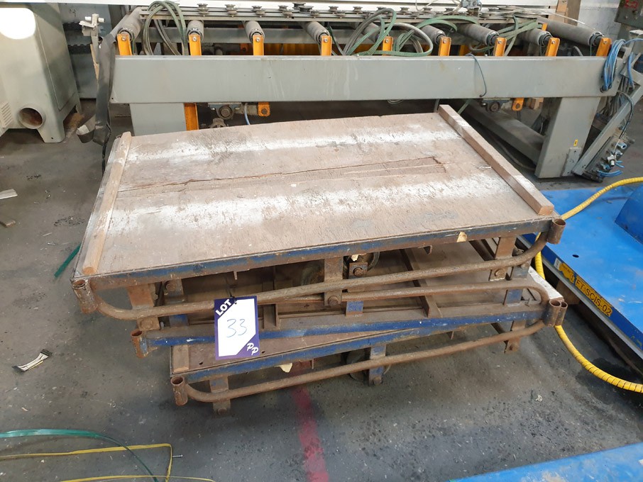 3x mobile platform trolleys / dollies, 1200x760mm...