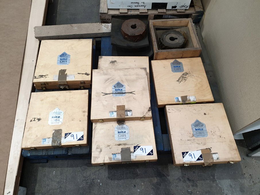 8x Leitz dia diamond tipped blades in wooden cases...
