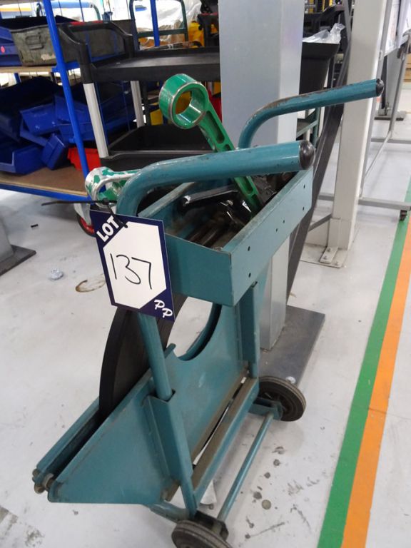Columbia manual banding machine and trolley, metal...