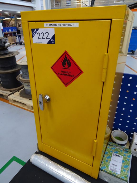 Yellow flammable storage cupboard, 14x12x28" appro...
