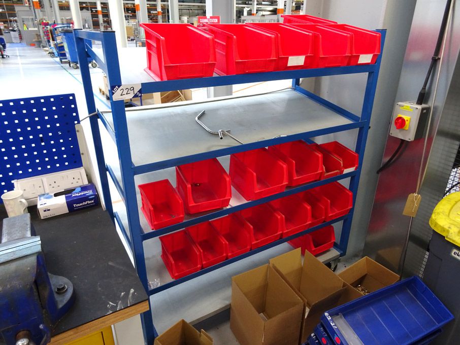 5 shelf mobile storage trolley, 1380x650mm (conten...