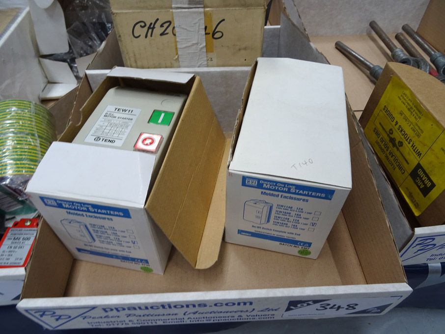 2x CED direct on-line motor starters, 12A (boxed &...