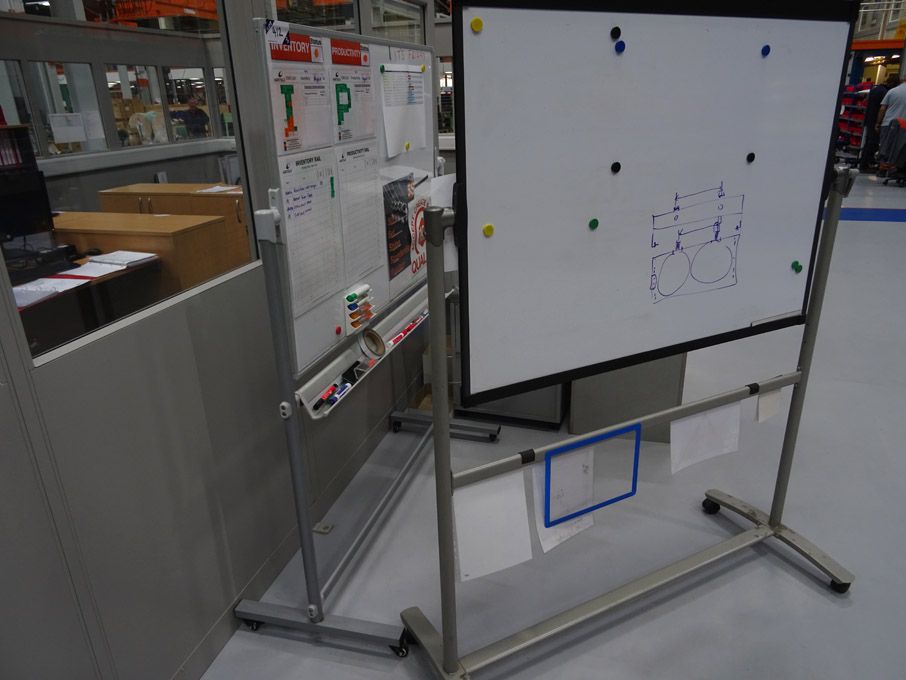 2x mobile white boards