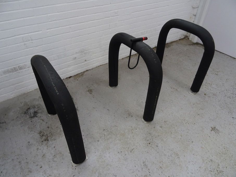 12x steel floor mounted bike stands / barriers