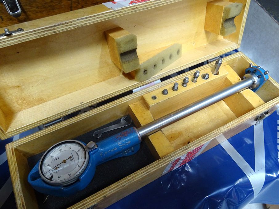 John Bull dial gauge set in wooden case