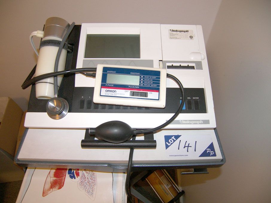 Vitalograph lung function testing machine, Omron H...