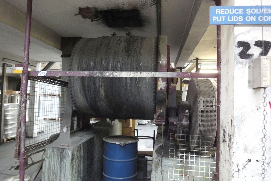 Steele & Cowlishaw ball mill, 44" long & 48" diame...